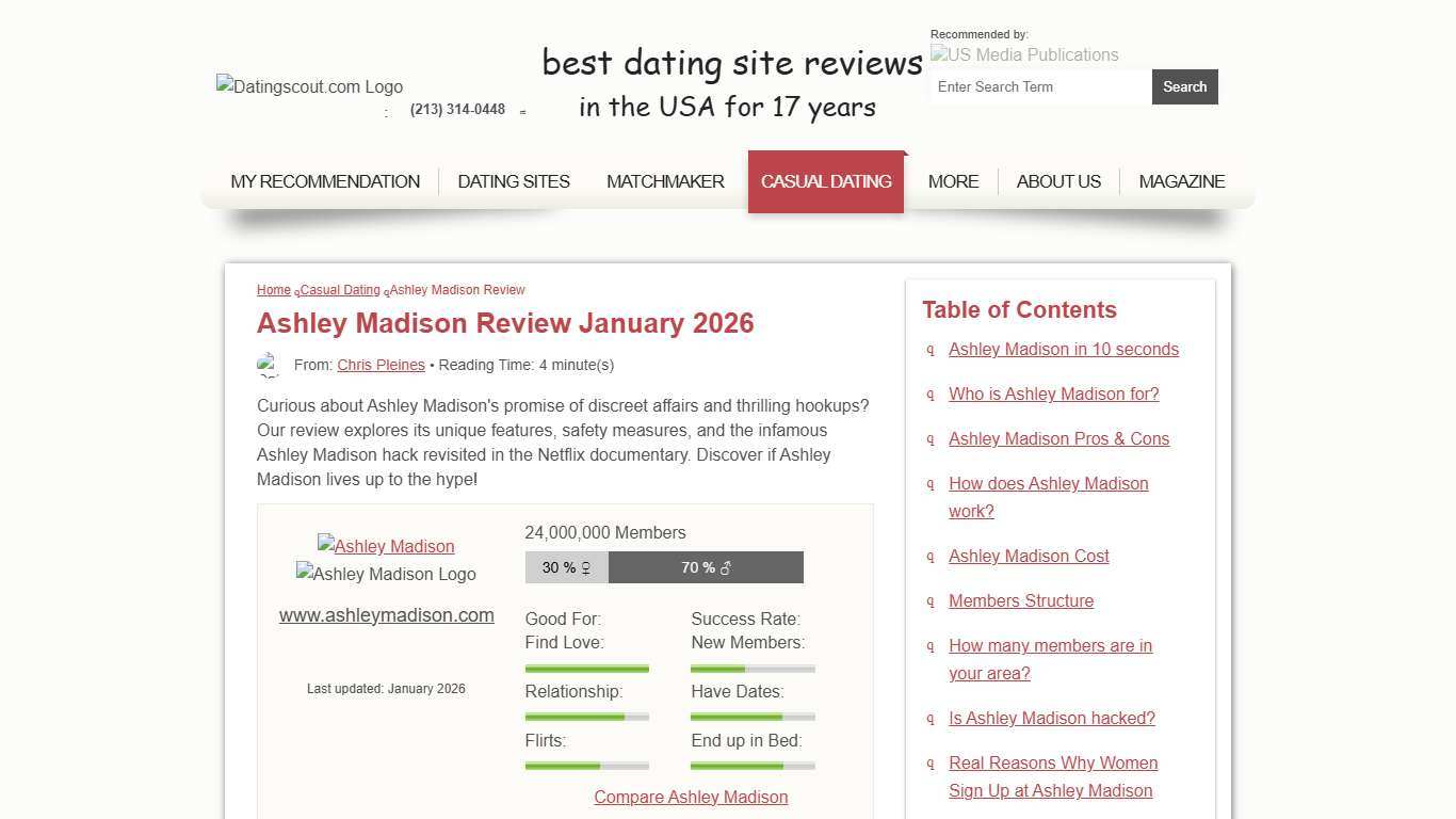 Ashley Madison Review January 2026: Affairs or Hacked Service? - DatingScout
